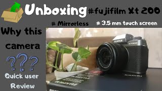 Unboxing fujifilmxt200 mirrorless camera  Dark Silver  review  Fujifilmxt200 best 4k Camera [upl. by Raven]