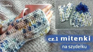 Łatwe mitenki na szydełku rękawiczki bez palców Crochet easy Mitones · Mittens for beginners [upl. by Toblat]