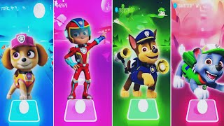 PAW Patrol 🐾 Skye 🆚 Ryder 🆚 Chase 🆚 Rocky 🎶 Tiles Hop EDM Rush [upl. by Ymaj]