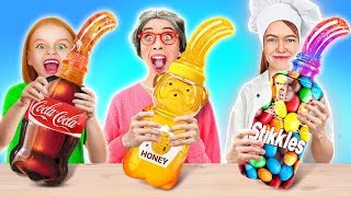 THE BEST COOKING CHALLENGES  Grannys Secrets Revealed Rich vs Poor Cooking Hacks by 123 GO [upl. by Evilo138]