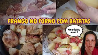 Preparando coxa e sobrecoxa com batatas assadas no forno se delicie assistindo esse tutorial🍗 [upl. by Bywoods]