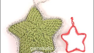 How to knit the Christmas star in DROPS Extra 0873 [upl. by Gershon]