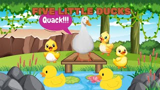 FIVE LITTLE DUCKS  NURSERY RHYMES  SONG FOR KIDS  COCOMOCO TV [upl. by Ekram712]