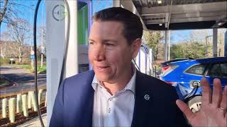 Its incredibly exciting  Gridserve chief talks about new Electric Forecourt at London Gatwick [upl. by Skipper]