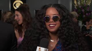 HER Red Carpet Interview  2019 GRAMMYs [upl. by Aineles]