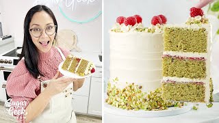 Pistachio Cake Recipe From Scratch With Surprise Filling [upl. by Hannazus]