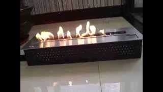 Bio burner BL66 remote controlled ignition of an electronic bioethanol burner AFIRE [upl. by Terriss]