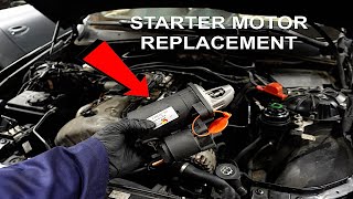 BMW N51  N52  N53  N54 STARTER MOTOR REPLACEMENT [upl. by Rovner]