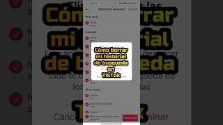 Cómo borrar mi historial de búsqueda en TikTok shorts tiktok redessociales [upl. by Dulcle]