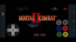 Mortal Kombat II Gameplay Johnny Cage Raiden Shotty Controls SNES Emulator [upl. by Yde]