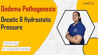 Oedema Pathogenesis  Oncotic amp Hydrostatic Pressure  Pathology  MedLive by Dr Priyanka Sachdev [upl. by Atnuhs]