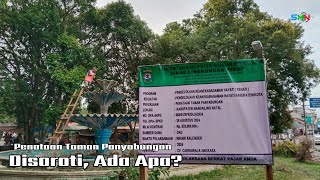 Penataan Taman Panyabungan disoroti  Tebang pohon bongkar tugu air mancur begini penjelasan PPK [upl. by Kra]