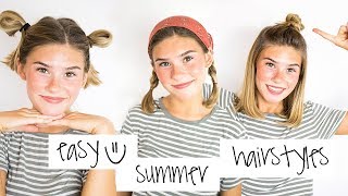 EASY Summer Hairstyles lots of them [upl. by Nnaecarg277]