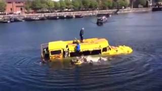 Liverpool famous yellow duck boat sinks in Albert dock [upl. by Persas]