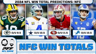 2024 NFL Win Total Predictions NFC  PFF NFL Show [upl. by Lalise]