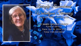 Walentyna Stecewicz  Funeral Service Live Stream [upl. by Ailaht]