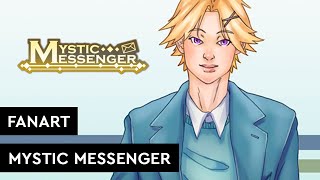 DRAWING Yoosung from Mystic Messenger fanart SPEEDPAINT [upl. by Wane]