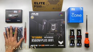 intel Core i5 11500 ASUS TUF GAMING B560MPLUS WIFI DarkFlash LEO PC Build [upl. by Dinsmore]