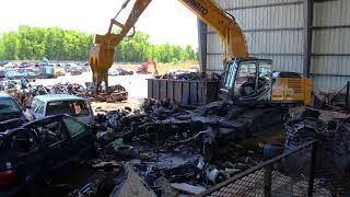 Kobelco SK210D10 Dismantles Cars in Minutes [upl. by Lau]