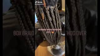 Box Braids Over Locs Crochet Method shorts hairstyle [upl. by Arodnap]