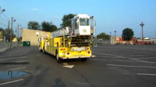 Driving the 1983 American Lafrance Tiller Around [upl. by Baxie]