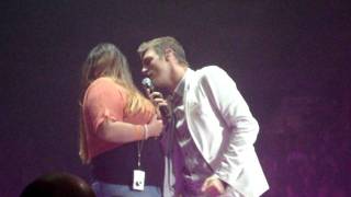 NKOTBSB Concert  Nick Carter Serenades a Fan  Ill Never Break Your Heart  Vancouver 070911 [upl. by Colline]