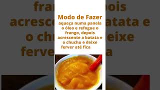 Como Fazer Papinha Para o Bebê  Papinha de frango com chuchu e batata shorts [upl. by Anilas34]