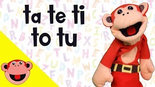 Sílabas ta te ti to tu  El Mono Silabo  Videos Infantiles  Educación para Niños en Español [upl. by Aiekam]