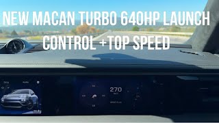 Launch Control 640hp PORSCHE MACAN TURBO TOP SPEED TEST [upl. by Stochmal]