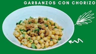 Garbanzos con chorizos Una receta muy sencilla [upl. by Acimat]