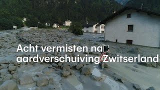 Acht vermisten na aardverschuiving in Zwitserland  RTL NIEUWS [upl. by Nimesay]