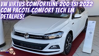 NOVO VW VIRTUS 2022 COMFORTLINE COM PACOTE COMFORT TECH EM DETALHES [upl. by Dnomzed633]