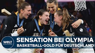 OLYMPIA 2024 Sensation in Paris SportGeschichte Deutsche 3x3BasketballFrauen holen Gold [upl. by Navnod91]