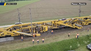 Ballast cleaning in turnouts using the URM 700 [upl. by Adnovoj]