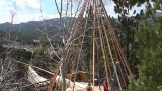 Tricks for Pitching a Large Tipi [upl. by Kirbie]