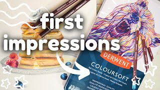 Derwent Coloursoft Pencils Review First Impressions [upl. by Nediarb176]