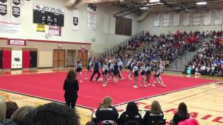 Downers Grove South Coed Varsity Cheer  Huntley 2016 [upl. by Hammerskjold194]