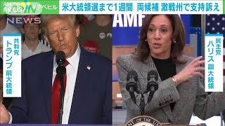 米大統領選まで1週間 両候補が激戦州で支持訴え2024年10月29日 [upl. by Tavia460]