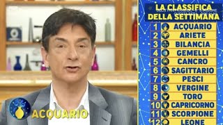 Oroscopo di Paolo Fox a I fatti vostri la classifica settimanale con i segni Quale sarà stato il p [upl. by Cimbura]