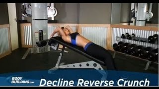 Decline Reverse Crunch  Ab Exercise  Bodybuildingcom [upl. by Imnubulo640]