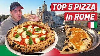 TOP 5 PIZZA Places in ROME  Best Italian Pizza From Rome 🇮🇹 [upl. by Anastatius]