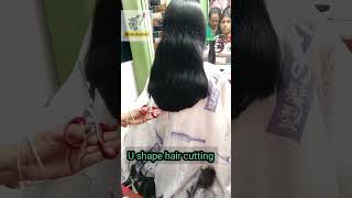 u shape hair cuttinghairstyle hair shortvideo madhubeautician [upl. by Jareen]