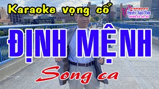 Karaoke vọng cổ ĐỊNH MỆNH  SONG CA Thơ Sinh Tran  Lời vc Nguyễn Văn Thừa [upl. by Thekla]