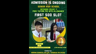 KENNETH TAN  ADMISSION IS ONGOING FOR FIRST 500 SLOTS FREE TUITION FEE FOR INCOMING GRADE 11 [upl. by Aciraj]