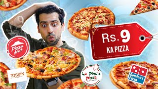 Eating the Cheapest Pizza from Every Brand for a Day 😍  Sabse Sasta Pizza 🍕 [upl. by Amahs]