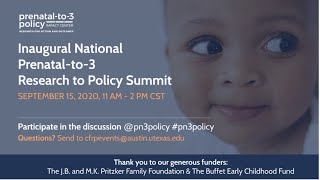 2020 National Prenatalto3 Research to Policy Summit [upl. by Nissy]