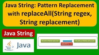 Java String Pattern Replacement with replaceAllString regex String replacement  Java Tutorial [upl. by Hum]