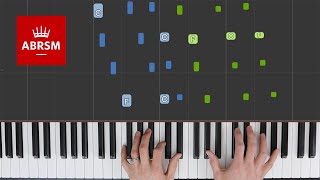 Joueur de harpe  ABRSM Piano Grade 5 2019 amp 2020 B3  Synthesia Piano tutorial [upl. by Atinrahc]