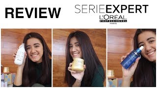 Review LOréal Serie Expert Shampoo Serum amp Mask  Bahasa Indonesia [upl. by Ecirb812]