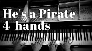 Hes a Pirate 4hands piano arrangement [upl. by Jabin]